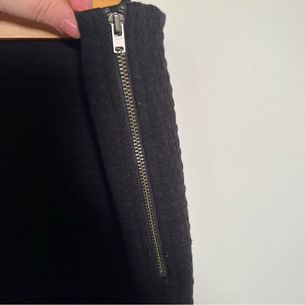 Loft Midi Pencil Skirt Textured Black - Picture 5 of 10